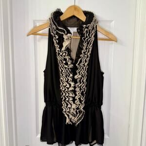 Robert Rodriguez Target Neiman Marcus Ruffled Top shirt Blouse Size XS